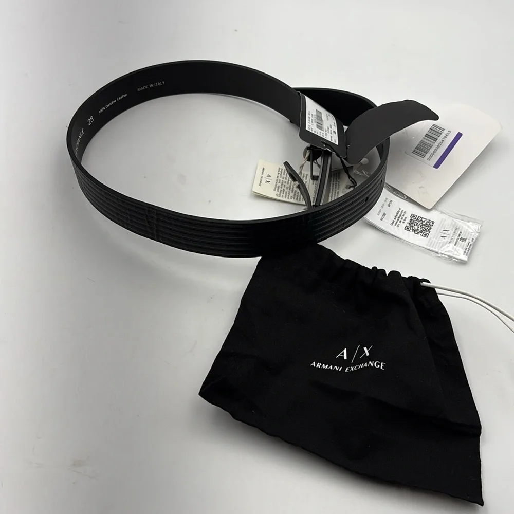 A/X Armani Exchange Plate Belt